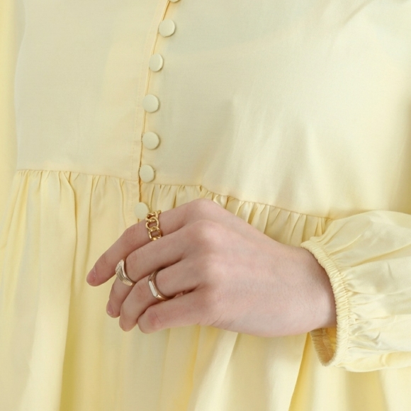 Yellow crew neck tunic - Picture 5 of 5